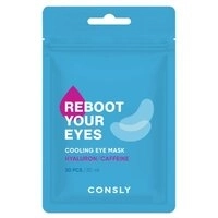 Consly Eyes Reboot Hyaluronic Acid &amp; Caffeine Cooling Eye Mask, 30pcs 103580